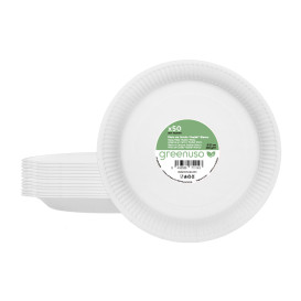 Kartonnen Borden Rond “Radial” Wit Ø23cm 200gr/m² (650 Stuks)