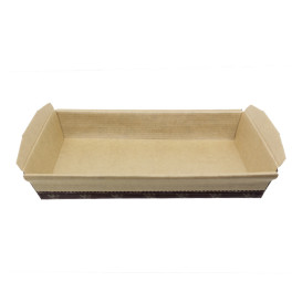 Bakvorm van papier kraft 19x13,5x3,5cm (50 stuks) 