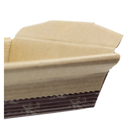 Bakvorm van papier kraft 19x13,5x3,5cm (50 stuks) 