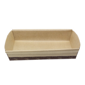 Bakvorm van papier kraft 16,8x11x3,8cm (67 stuks) 