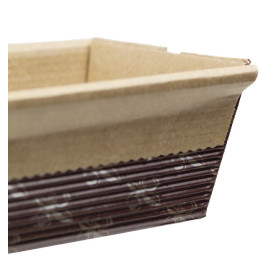 Bakvorm van papier kraft 16,5x6,5x4,5cm (40 stuks) 