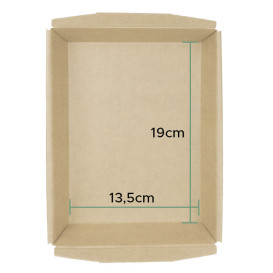 Bakvorm van papier kraft 19x13,5x3,5cm (50 stuks) 