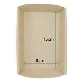 Bakvorm van papier kraft 15x9x3,5cm (80 stuks) 