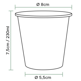 Herbruikbare Economy PS Shotje Tweekleurig Zwart 230ml (420 stuks)