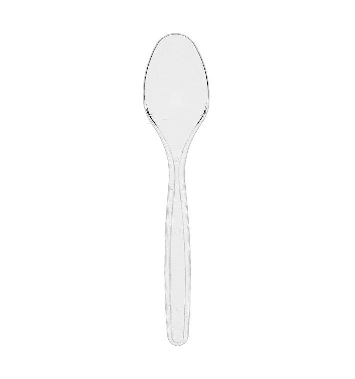 Herbruikbaar Plastic PS Lepel Transparant 18cm (50 stuks) Herbruikbaar Plastic PS Lepel Transparant 18cm (50 stuks)