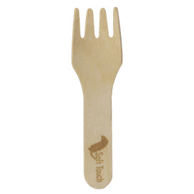 Houten Mini Vork “Soft” 7,5cm (2.400 Stuks)