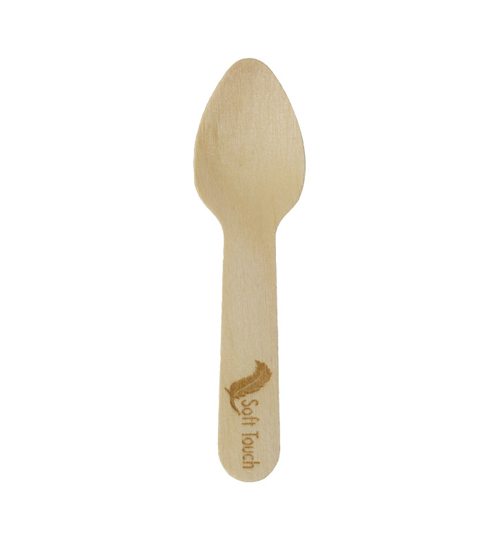 Houten Mini Lepel “Soft” 7,5cm (100 Stuks) Houten Mini Lepel “Soft” 7,5cm (100 Stuks)