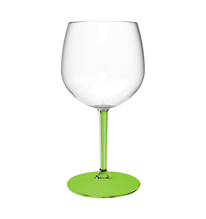Herbruikbaar Durable Glas voor Gin TT groene voet 580ml (6 Stuks) Herbruikbaar Durable Glas voor Gin TT groene voet 580ml (6 Stuks)
