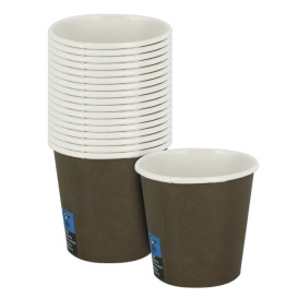 Papieren beker 4Oz/120ml Bruin Ø6,2cm (100 stuks) 