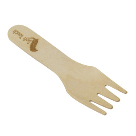 Houten Mini Vork “Soft” 7,5cm (100 Stuks)