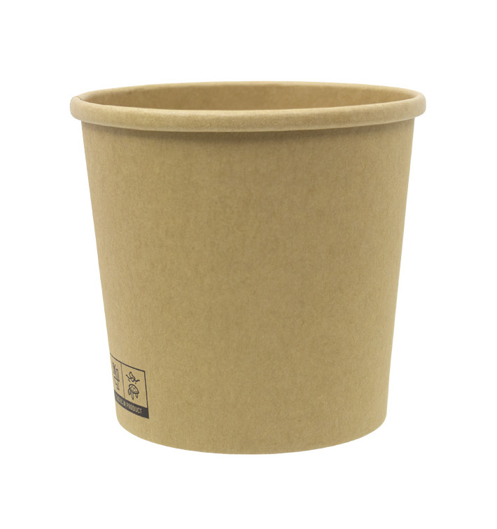 Kraft Kartonnen Pot 750ml Ø11,6cm (25 Stuks) Kraft Kartonnen Pot 750ml Ø11,6cm (25 Stuks)
