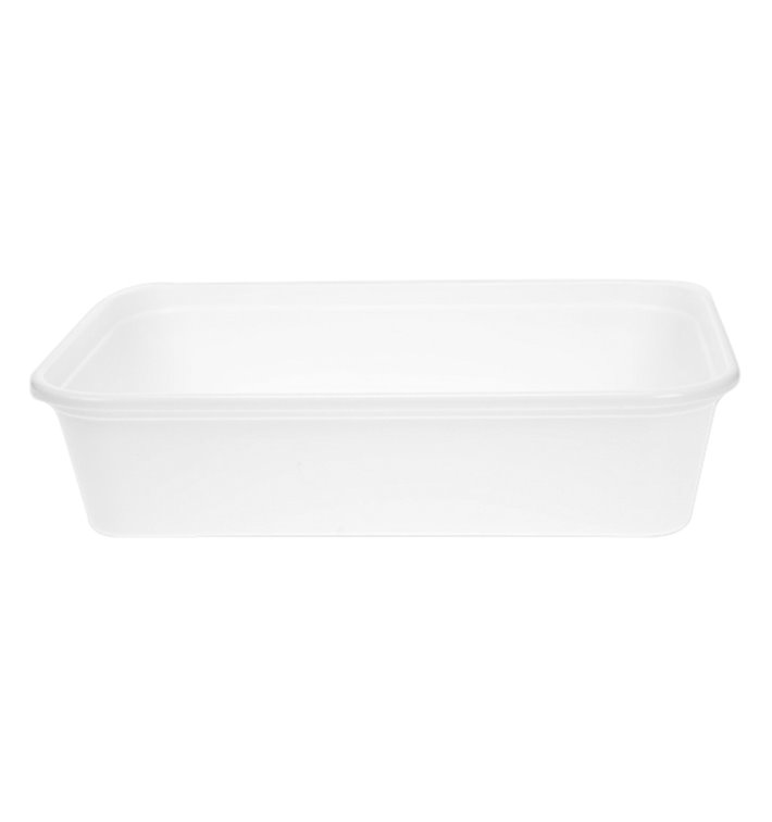Plastic Bakje Rechthoek Wit van PP met Deksel 500ml 17,3x11,9cm (50 Stuks) Plastic Bakje Rechthoek Wit van PP met Deksel 500ml 17,3x11,9cm (50 Stuks)