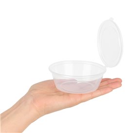 Pot Scharnierende voor Sauzen PP 6Oz/180ml (100 Stuks)