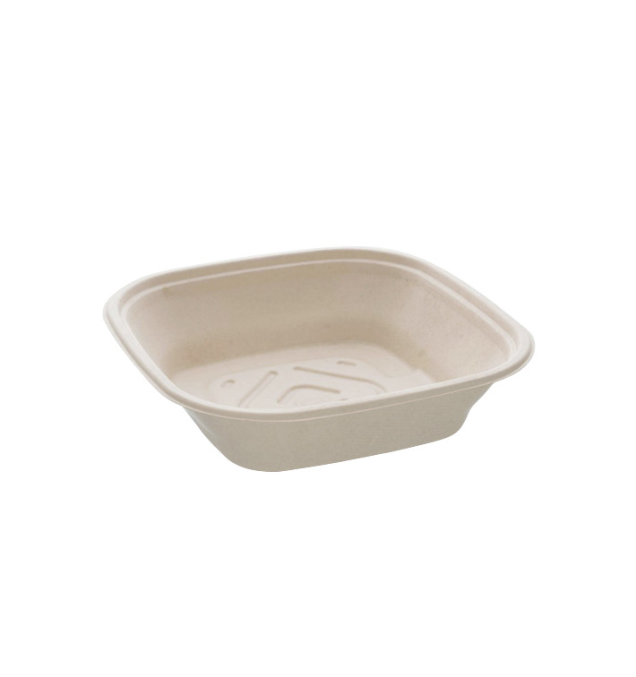 Suikerriet kom Naturel Vierkant 2250ml 27cm (50 stuks) Suikerriet kom Naturel Vierkant 2250ml 27cm (50 stuks)