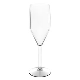 Herbruikbare plastic beker voor witte wijn transparant SAN 150ml (1 stuk) 