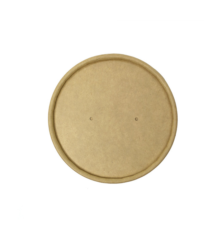 Kraft Kartonnen Deksel voor Kartonnen Pot Ø9,0cm (400 Stuks) Kraft Kartonnen Deksel voor Kartonnen Pot Ø9,0cm (400 Stuks)