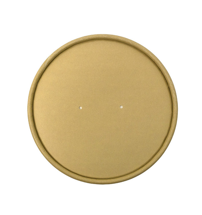 Kraft Kartonnen Deksel voor Kartonnen Pot Ø11,7cm (500 Stuks) Kraft Kartonnen Deksel voor Kartonnen Pot Ø11,7cm (500 Stuks)