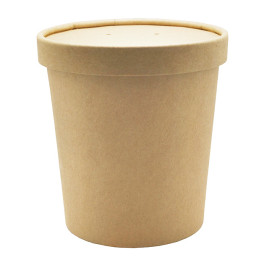 Kraft Kartonnen Deksel voor Kartonnen Pot Ø9,5cm (400 Stuks)