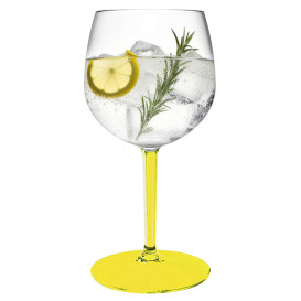 Herbruikbaar Durable Glas voor Gin TT gele voet 580ml (6 Stuks)