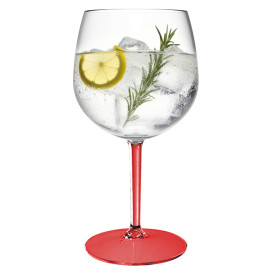Herbruikbaar Durable Glas voor Gin TT rode voet 580ml (1 Stuk)