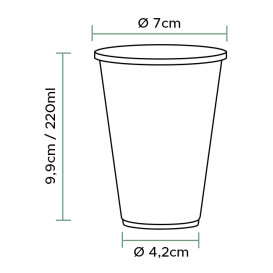 Plastic PP beker transparant 220ml (100 stuks)