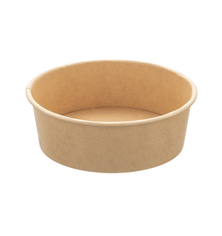 Kraft Kartonnen Saladebak 600ml Ø15,0cm (300 stuks) Kraft Kartonnen Saladebak 600ml Ø15,0cm (300 stuks)