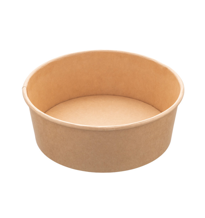 Kraft Kartonnen Saladebak 1.000ml Ø16,6cm (50 stuks) Kraft Kartonnen Saladebak 1.000ml Ø16,6cm (50 stuks)