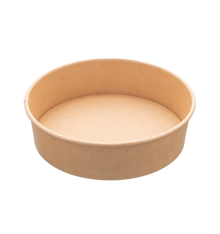 Kraft Kartonnen Saladebak 950ml Ø18,5cm (50 stuks) Kraft Kartonnen Saladebak 950ml Ø18,5cm (50 stuks)
