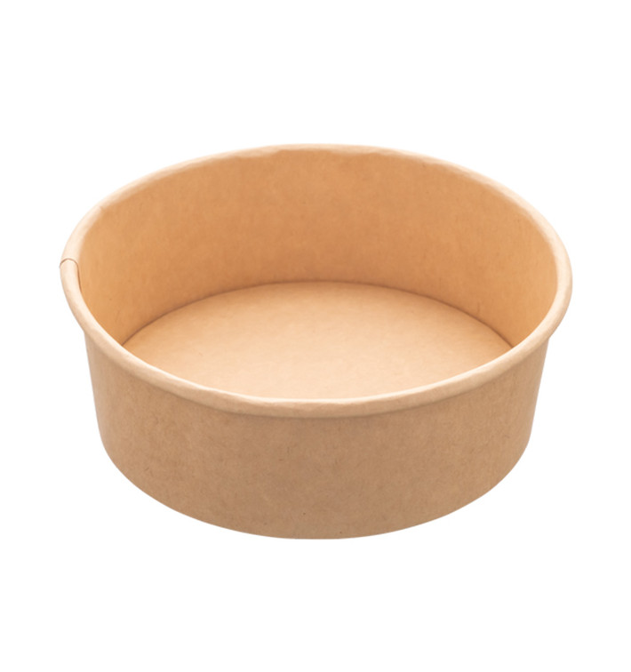 Kraft Kartonnen Saladebak 1.300ml Ø18,5cm (50 stuks) Kraft Kartonnen Saladebak 1.300ml Ø18,5cm (50 stuks)