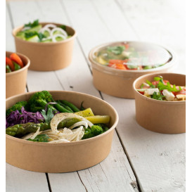 Kraft Kartonnen Saladebak 1.000ml Ø16,6cm (300 stuks)