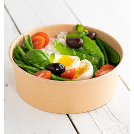 Kraft Kartonnen Saladebak 1.300ml Ø18,5cm (50 stuks)