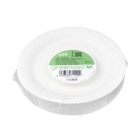Kartonnen Borden Rond “Radial” Wit Ø18cm 200gr/m² (650 Stuks)