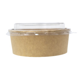 Soepkom Karton Kraft-Kraft met Deksel 500ml Ø15cm (50 Stuks)