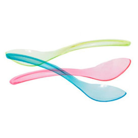 Plastic ijs lepel  verpakt pakket 14,7cm 