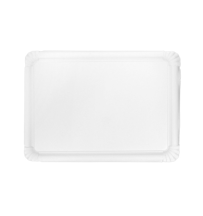 Papieren Dienblad Rechthoekige vorm Wit 25x34cm (50 Stuks) Papieren Dienblad Rechthoekige vorm Wit 25x34cm (50 Stuks)