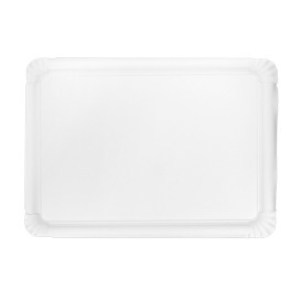 Papieren Dienblad Rechthoekige vorm Wit 25x34cm (300 Stuks)