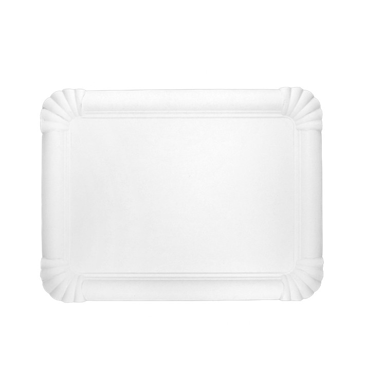 Papieren Dienblad Rechthoekige vorm Wit 18x24cm (600 Stuks) Papieren Dienblad Rechthoekige vorm Wit 18x24cm (600 Stuks)