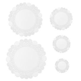Papieren kant Doilie wit "Litos" Ø9cm (250 stuks)