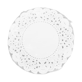 Papieren kant Doilie wit "Litos" Ø9cm (250 stuks)