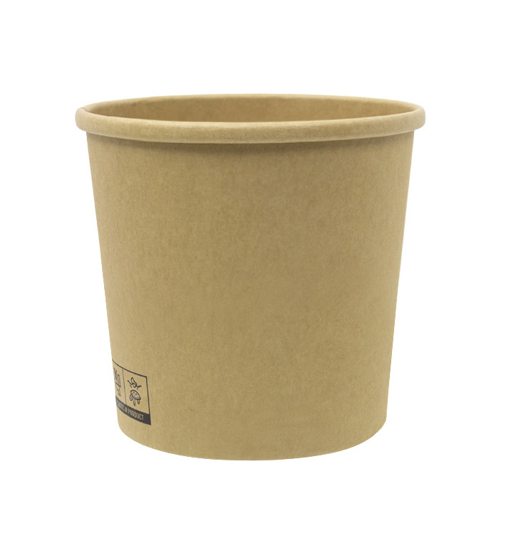 Kraft-Kraft Kartonnen Pot 350ml Ø9,0cm (25 Stuks) Kraft-Kraft Kartonnen Pot 350ml Ø9,0cm (25 Stuks)
