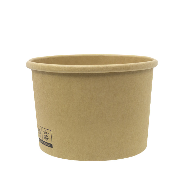 Kraft-Kraft Kartonnen Pot 250ml Ø9,0cm (400 Stuks) Kraft-Kraft Kartonnen Pot 250ml Ø9,0cm (400 Stuks)