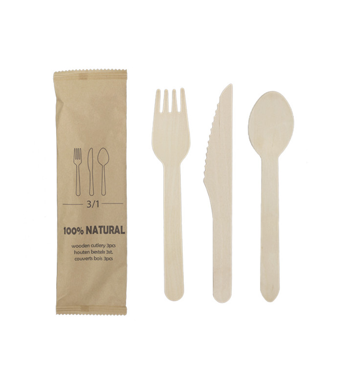 Bestek Set Hout vork, mes lepel (25 stuks) Bestek Set Hout vork, mes lepel (25 stuks)