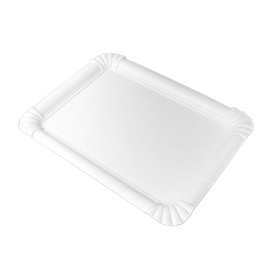 Papieren Dienblad Rechthoekige vorm Wit 18x24cm (600 Stuks)