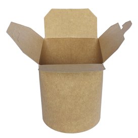 Niet geweven tas met gestanste handgrepen bruin 17+10x40cm (200 stuks)