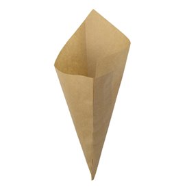 Papieren Voedsel Kegel Vetwerend Kraft 22,5cm 80g (100 Stuks)