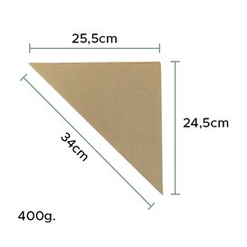 Papieren Voedsel Kegel Vetvrij Kraft 34cm 400gr (100 Stuks)
