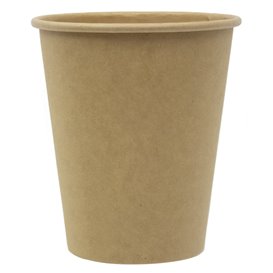 Papieren beker 9 Oz/280ml Kraft-Kraft Ø8,1cm (50 stuks) 