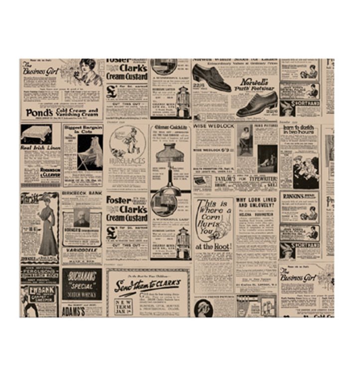 Graspapier inpakvellen "Times" kraft 28x34cm (4.000 stuks) Graspapier inpakvellen "Times" kraft 28x34cm (4.000 stuks)