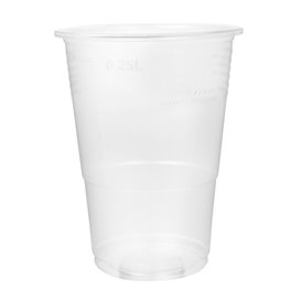 Plastic PP beker transparant 300ml Ø7,3cm (2.500 stuks)