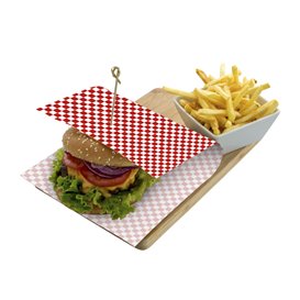 Graspapier inpakvellen “Vichy” rood 31x42cm (1.000 stuks)